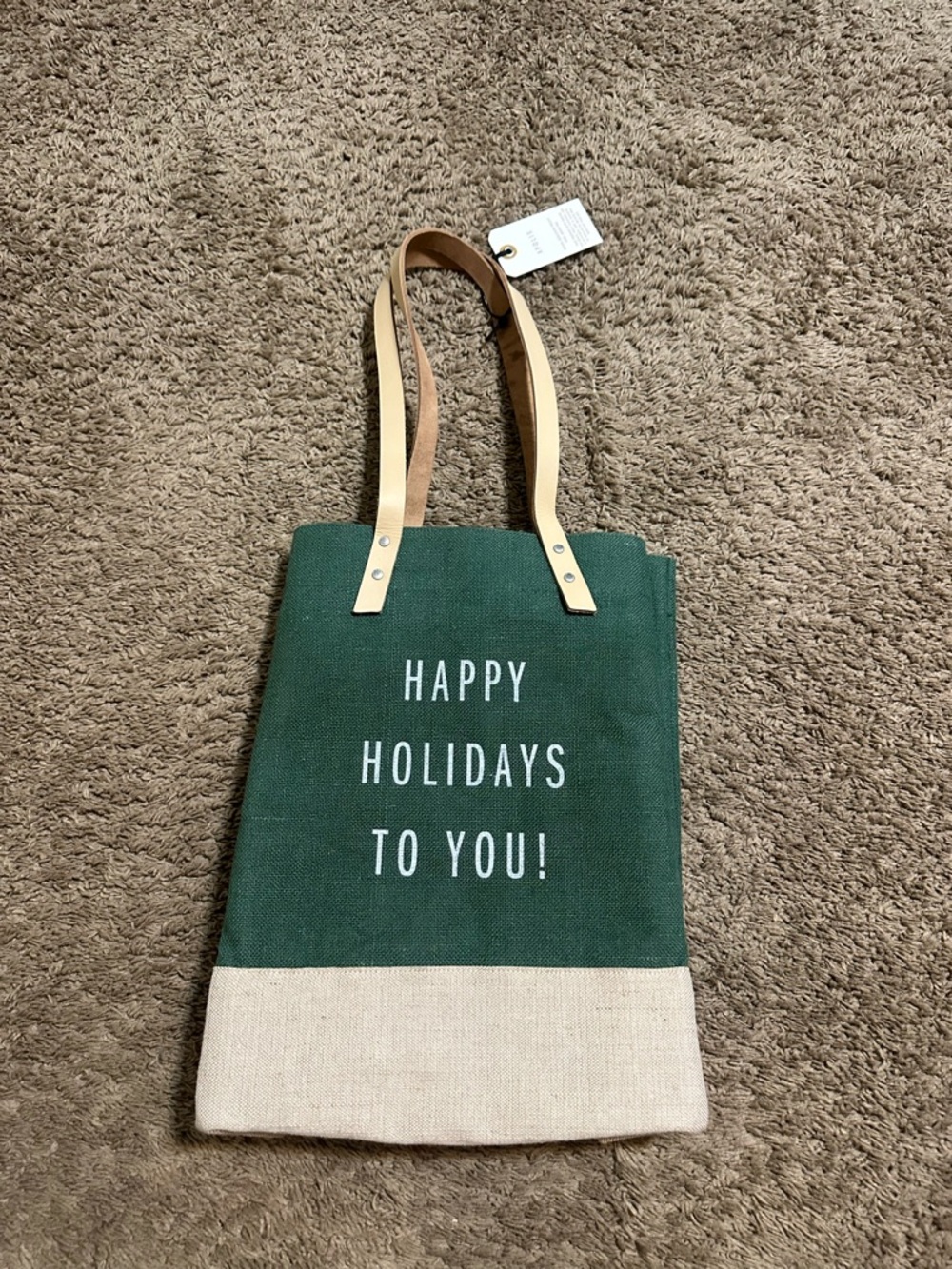 Apolis Wine Tote in Field Green tote bag